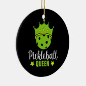 Pickleball Queen Funny Pickle Ball Queen Keramisch Ornament (Rechts)