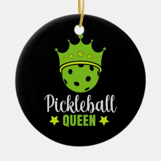 Pickleball Queen Funny Pickle Ball Queen Keramisch Ornament (Voorkant)