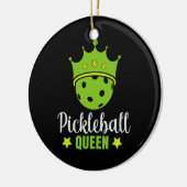 Pickleball Queen Funny Pickle Ball Queen Keramisch Ornament (Links)
