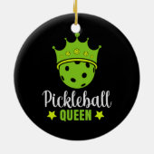 Pickleball Queen Funny Pickle Ball Queen Keramisch Ornament (Achterkant)