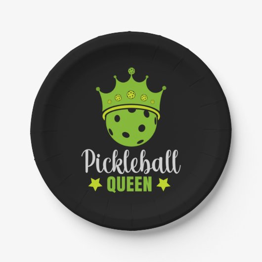 Pickleball Queen Funny Pickle Ball Queen Papieren Bordje (Voorkant)