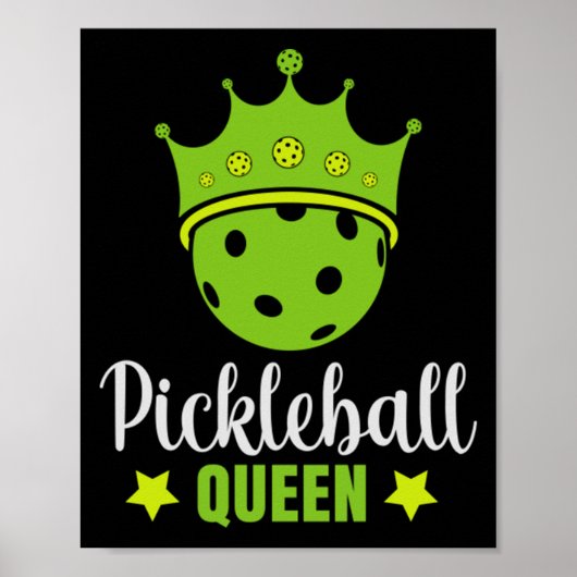 Pickleball Queen Funny Pickle Ball Queen Poster (Voorkant)
