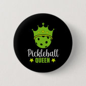 Pickleball Queen Funny Pickle Ball Queen Ronde Button 5,7 Cm (Voorkant)