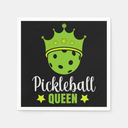 Pickleball Queen Funny Pickle Ball Queen Servet (Voorkant)