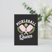 Pickleball Queen Funny Pickleball Player Briefkaart (Staand voorkant)