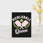 Pickleball queen funny pickleball player kaart (Gele Bloem)