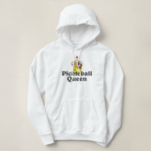 Pickleball Queen - Gele Pickleball Wearing Crown Hoodie