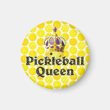 Pickleball Queen - Gele Pickleball Wearing Crown