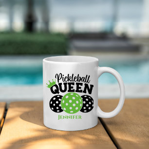 Pickleball Queen gepersonaliseerd Koffiemok