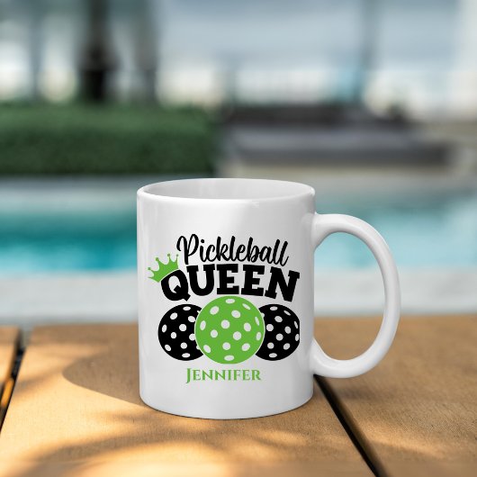 Pickleball Queen gepersonaliseerd Koffiemok