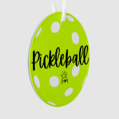 pickleball queen, gepersonaliseerde pickleball ges ornament (voorkant)
