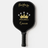 Pickleball Queen Glam Glitz Monogram Name Gold Pickleball Paddle (Achterkant)