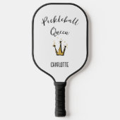 pickleball queen | Gold Glitter Crown Aangepaste n Pickleball Paddle (Voorkant)