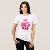 Pickleball Queen Grappig Roze Gepersonaliseerde Gi Tri-Blend Shirt (Voorkant volledig)