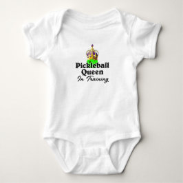 Pickleball Queen - Green Pickleball Wearing Crown Romper
