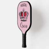 Pickleball Queen Kroon Roze Gepersonaliseerd Paddle (Links)