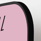 Pickleball Queen Kroon Roze Gepersonaliseerd Pickleball Paddle (Links Detail)