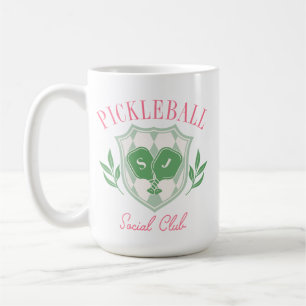 Pickleball Queen Logo Monogram Aangepaste naam Koffiemok