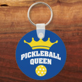 Pickleball Queen met kroon-sleutelhanger Sleutelhanger (Voorkant)