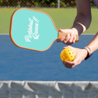 "Pickleball Queen" peddel in blauwgroen - Personal Pickleball Paddle