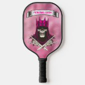 Pickleball Queen Pink Monogrammed Paddle (Voorkant)