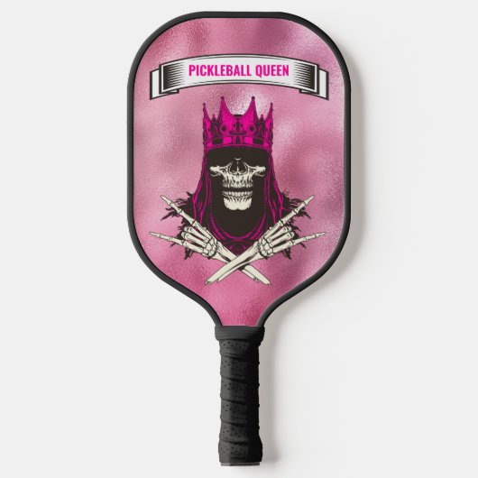 Pickleball Queen Pink Monogrammed Paddle (Voorkant)