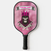 Pickleball Queen Pink Monogrammed Pickleball Paddle (Achterkant)