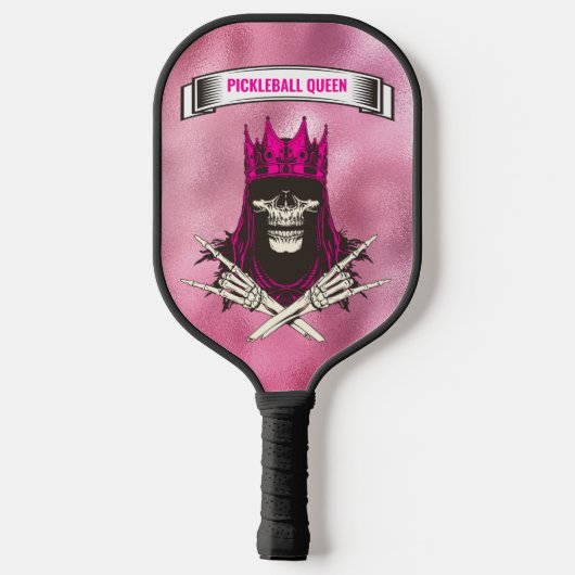 Pickleball Queen Pink Monogrammed Pickleball Paddle (Achterkant)