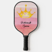 Pickleball Queen Pink Waterverf Monogrammed Pickl Paddle (Achterkant)