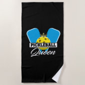Pickleball Queen Player Paddleball Lover Strandlaken (Voorkant)
