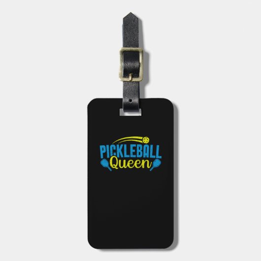 Pickleball Queen Professional Pickleballs Coach Pl Bagagelabel (Voorkant verticaal)