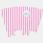 Pickleball Queen | roze en wit gestreept Bedankdoosjes (Ongevouwen)