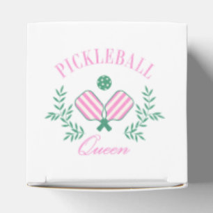 Pickleball Queen roze en wit gestreept Bedankdoosjes