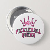 Pickleball Queen Sticker Ronde Button 7,6 Cm (Voorkant /achterkant)