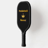 Pickleball Queen zwart/gouden peddel - personalise Paddle (Links)