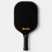 Pickleball Queen zwart/gouden peddel - personalise Pickleball Paddle (Achterkant)