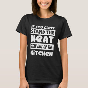 Pickleball Quote Kan de Heat Stay Out Kit niet uit T-shirt