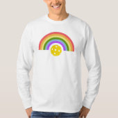 Pickleball Rainbow Longsleeve T-shirt (Voorkant)