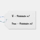 Pickleball Rating Valentijn Hart Rood en Wit Cadeaulabel (Achterkant Horizontaal)