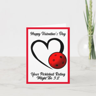 Pickleball Rating Valentijnshart Blauw Pickleball  Kaart