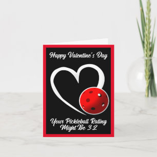 Pickleball Rating Valentijnshart Blauw Pickleball  Kaart