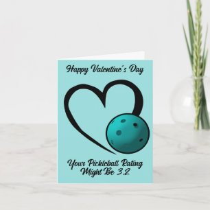 Pickleball Rating Valentijnshart Blauw Pickleball  Kaart