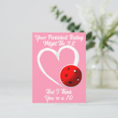 Pickleball Rating Valentijnshart Rood Roze Briefkaart (Staand voorkant)