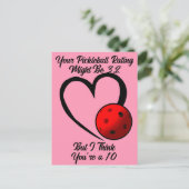 Pickleball Rating Valentijnshart Roze en Rood Briefkaart (Staand voorkant)