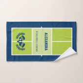 Pickleball-rechtbank met aangepaste tekst en achte handdoek (Handdoek)