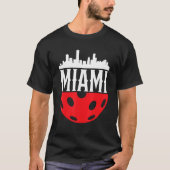 Pickleball Red voor picklebalspelers in Miami Flo T-shirt (Voorkant)