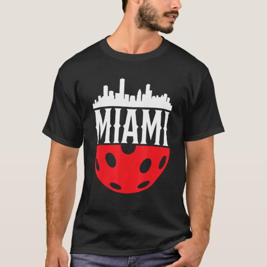 Pickleball Red voor picklebalspelers in Miami Flo T-shirt (Voorkant)