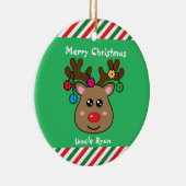 Pickleball Reindeer 🎄 keramisch Ornament (Rechts)