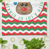 Pickleball Reindeer Kitchen Towel Theedoek (Gevouwen)