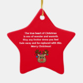 Pickleball Reindeer 🎄 ⭐ stervormig Keramisch Ornament (Achterkant)